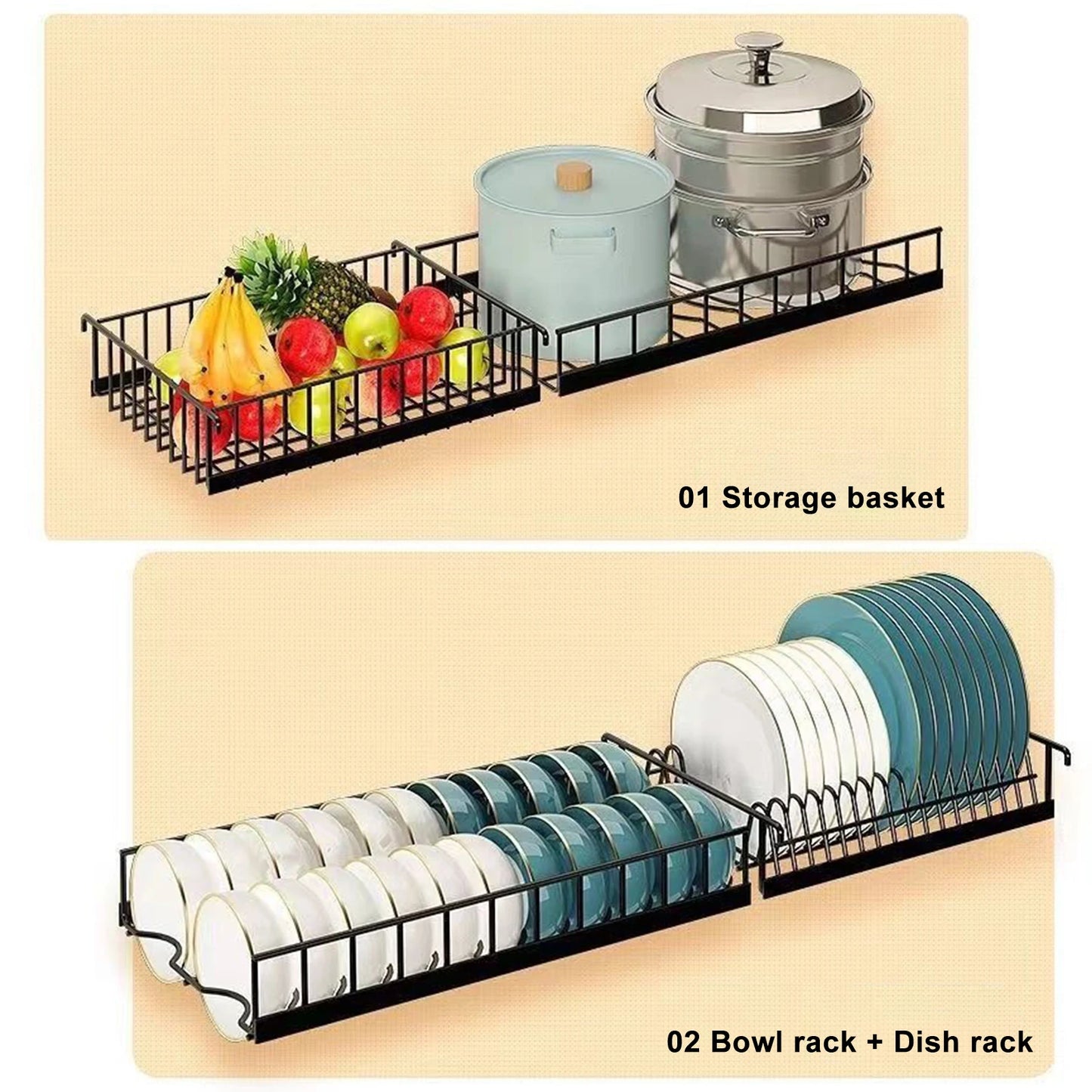 Above Sink Stretchable Draining Rack