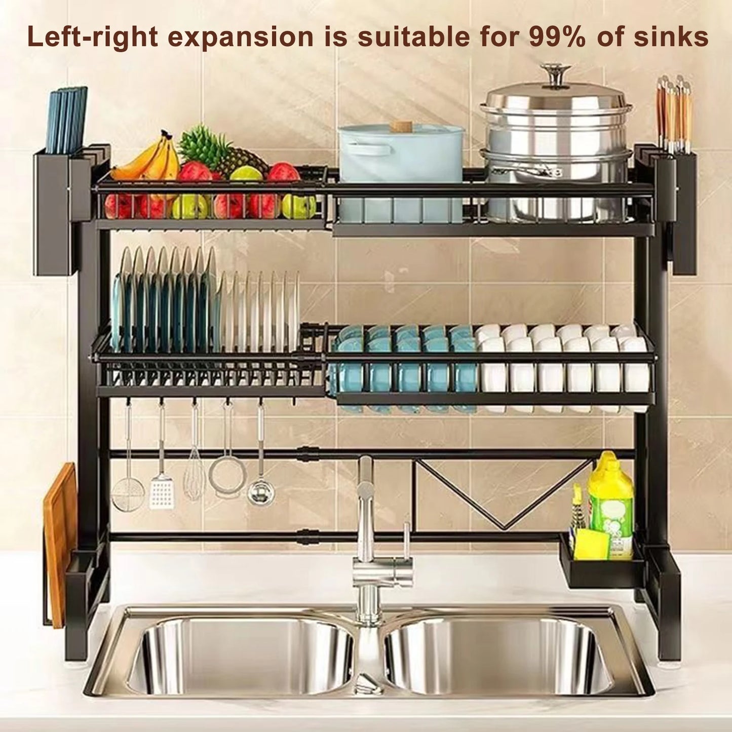 Above Sink Stretchable Draining Rack