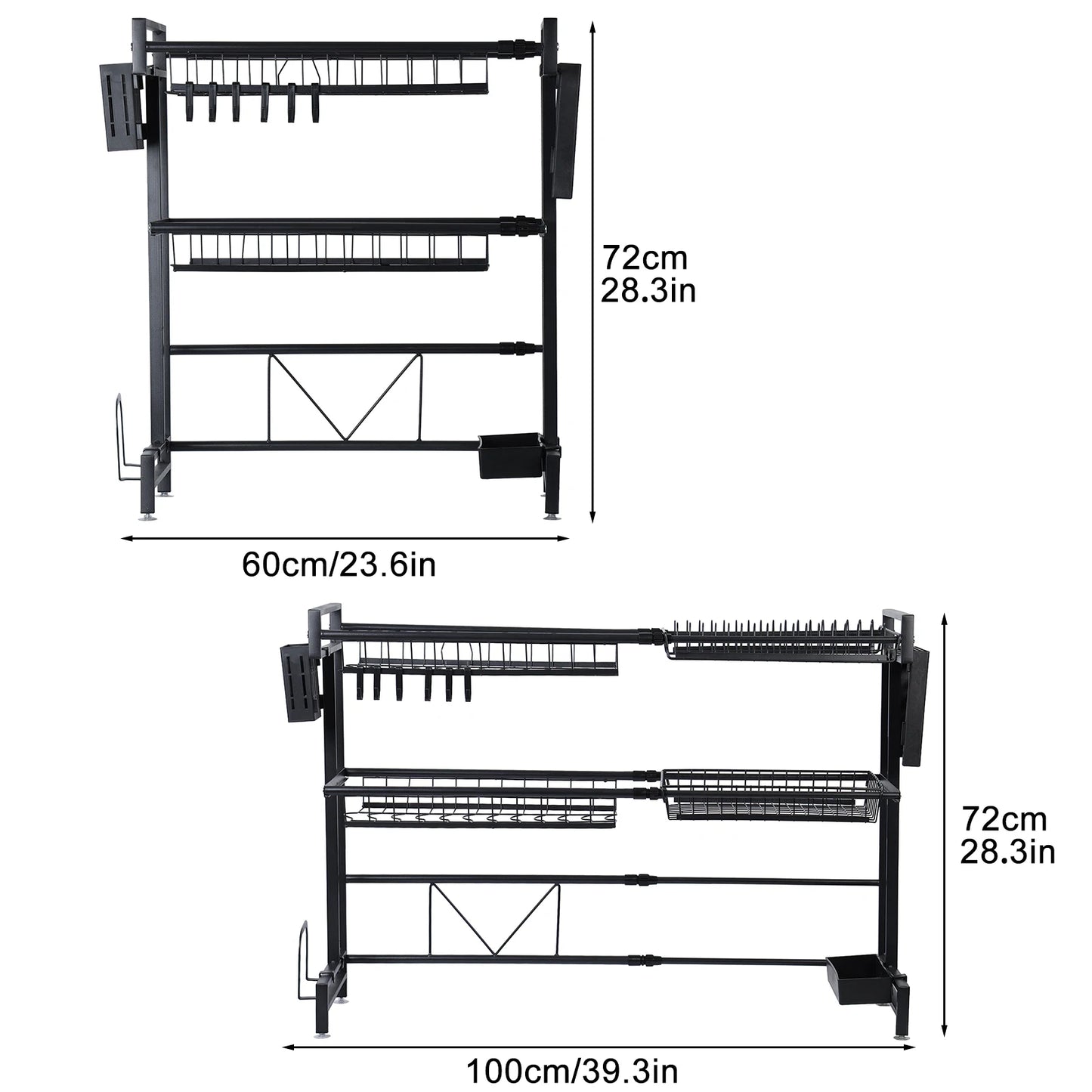 Above Sink Stretchable Draining Rack
