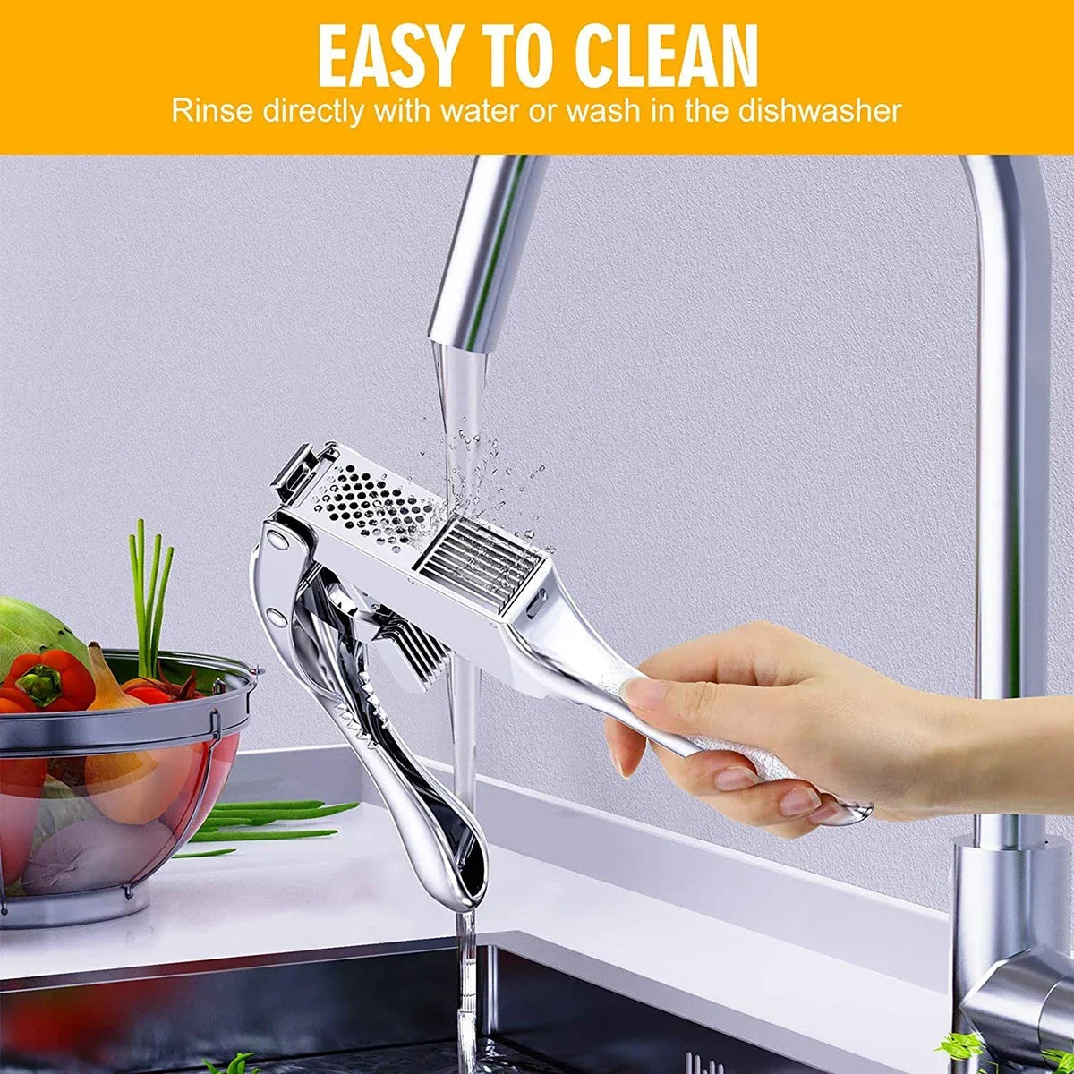 Dual Function Garlic Crusher Handheld Squeezer