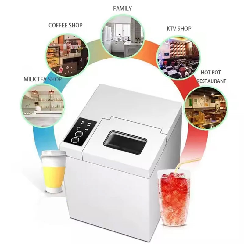 Ice Maker Countertop,14.3lbs Per Day,Portable Ice Maker Machine With with Basket And Scoop, Self-Cleaning