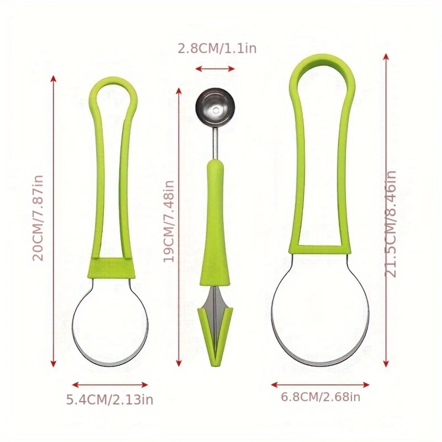 Stainless Steel Fruit Carving Set - Durable Masterpiece Maker with Scoop, Shaper & Peeler - Easy Clean Kitchen Gadget for Shapin