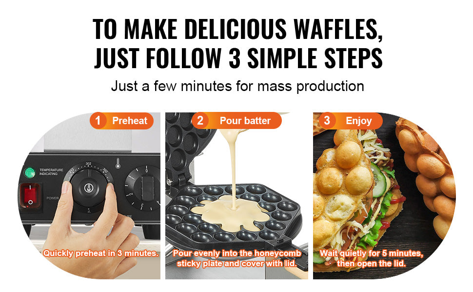 Egg Bubble Waffle Maker