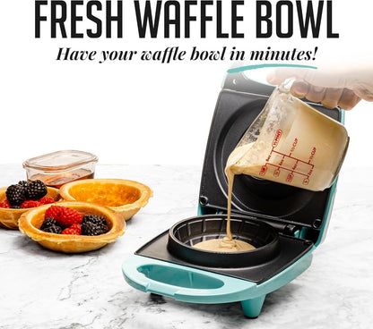 Electric Waffle Bowl Maker For Breakfast With Non-Stick Coating, 520W Power, Indicator Light And Cool Touch Handle, Perfect For