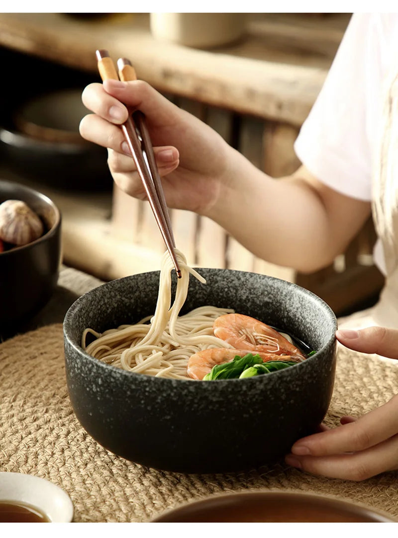 Instant Noodle Bowl With Spoon Chopstick
