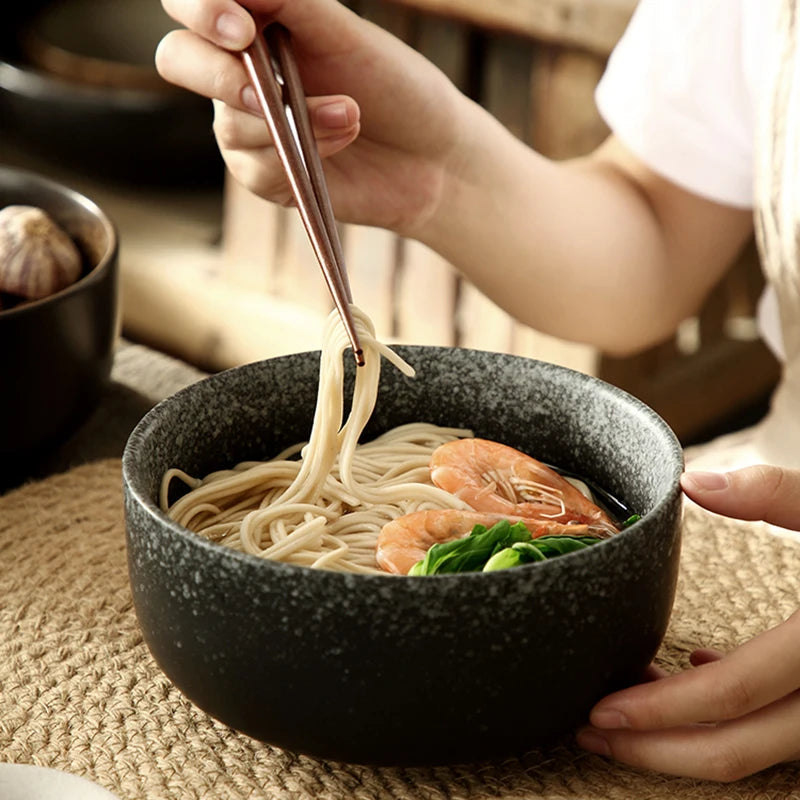 Instant Noodle Bowl With Spoon Chopstick