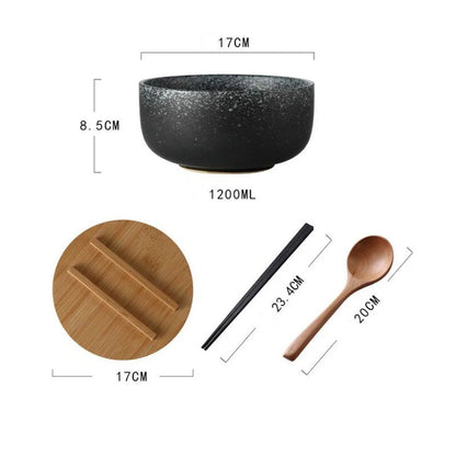 Instant Noodle Bowl With Spoon Chopstick