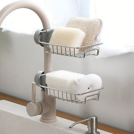 Kitchen Sink Sponge Drain Rack