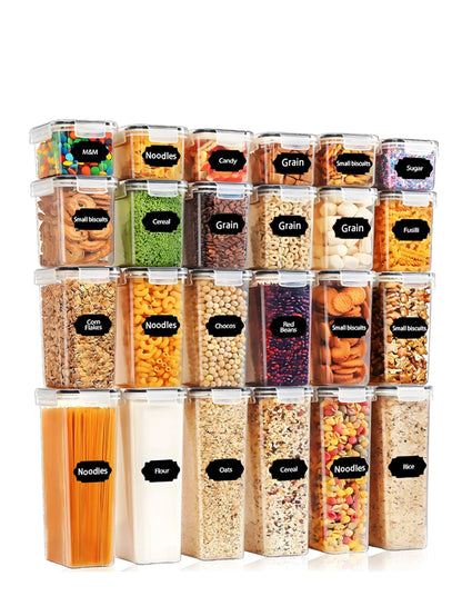 48pcs,Large food storage containers with LIDS, airtight food storage containers for kitchen pantry organization and storage