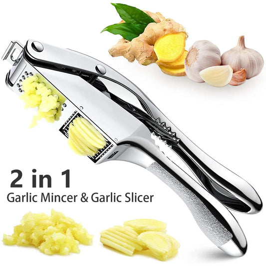 Dual Function Garlic Crusher Handheld Squeezer