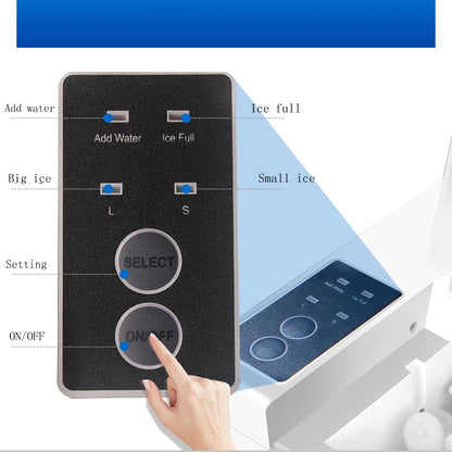 Ice Maker Countertop,14.3lbs Per Day,Portable Ice Maker Machine With with Basket And Scoop, Self-Cleaning