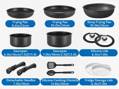 Cookware Set 13 Pieces, Nonstick Pots and Pans Set