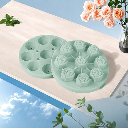 Silicone Flower-Shaped Ice Cube Tray