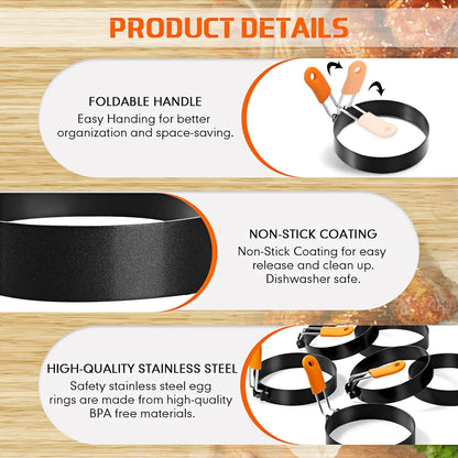 6 Pcs Professional Egg Ringring Set