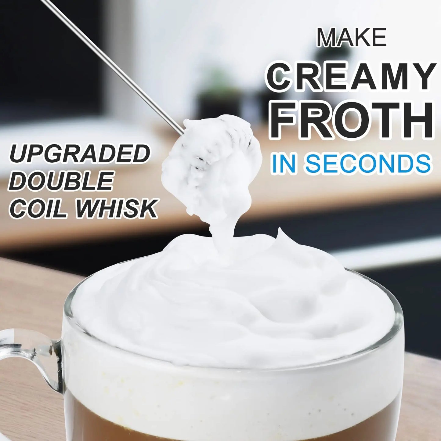 Double Whisk Milk Frother
