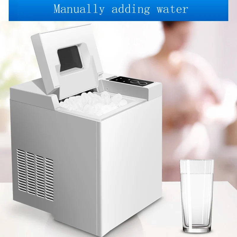 Ice Maker Countertop,14.3lbs Per Day,Portable Ice Maker Machine With with Basket And Scoop, Self-Cleaning