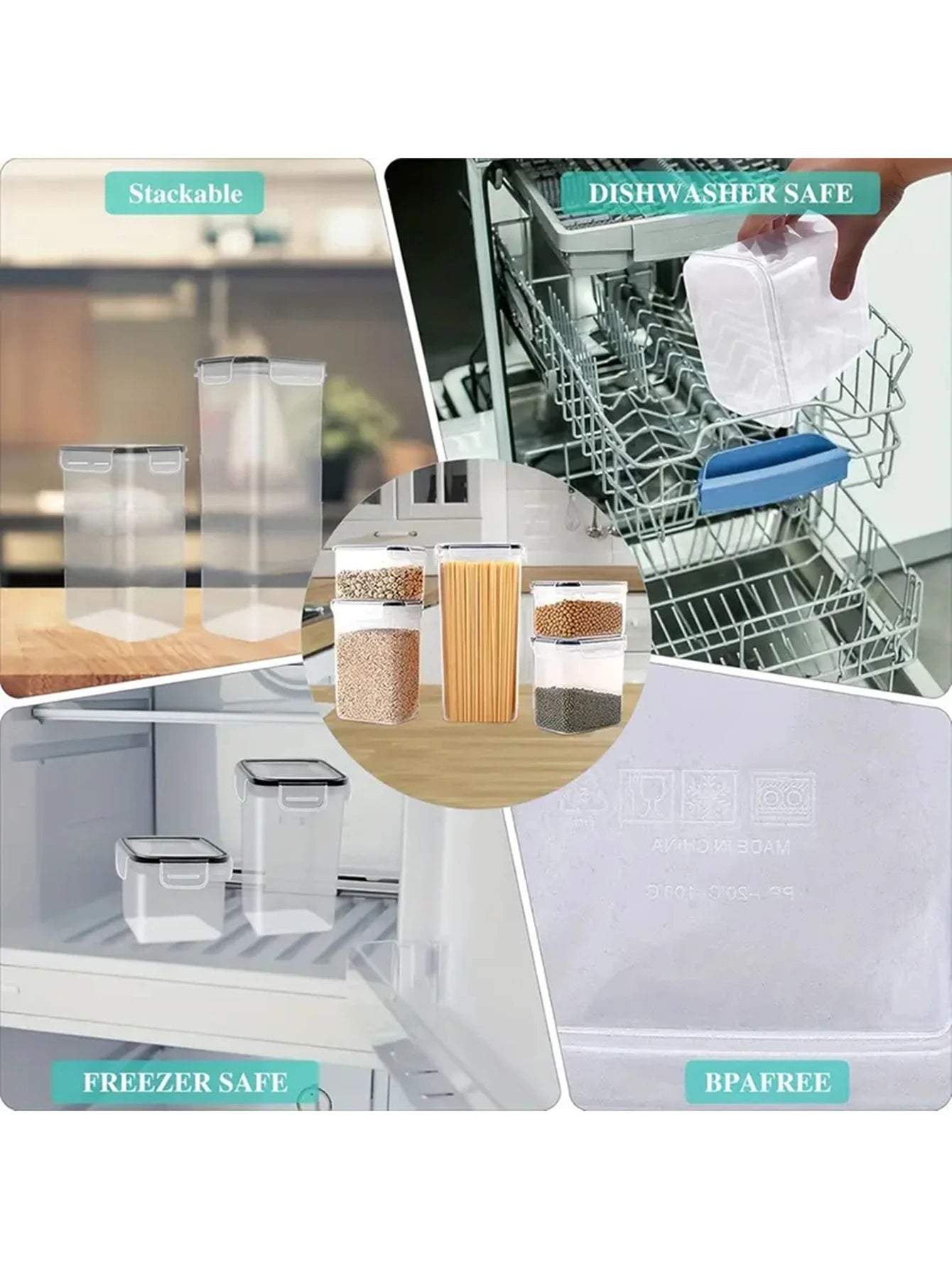 48pcs,Large food storage containers with LIDS, airtight food storage containers for kitchen pantry organization and storage