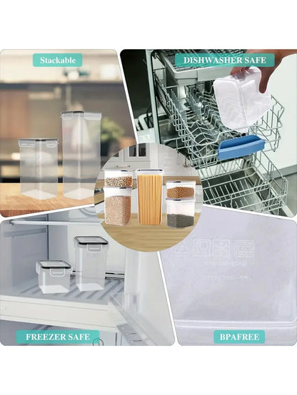 48pcs,Large food storage containers with LIDS, airtight food storage containers for kitchen pantry organization and storage