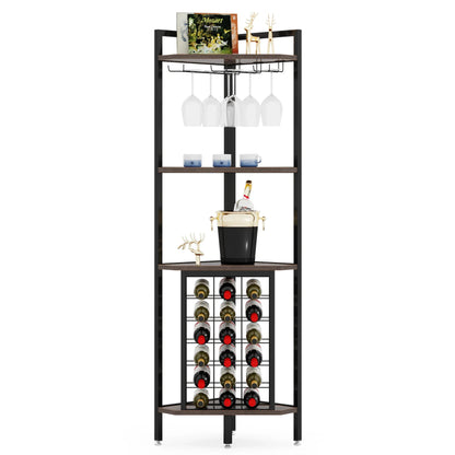 4 Tier Wine Rack Bar Cabinet