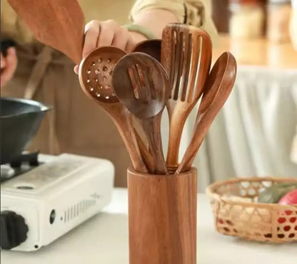 9 Pc Wooden Spoon Set