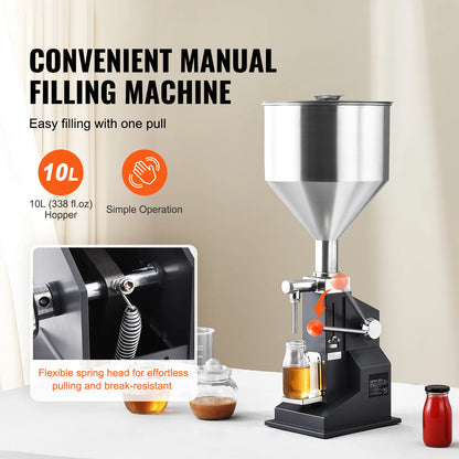 Manual Paste Liquid Filling Machine with Hopper