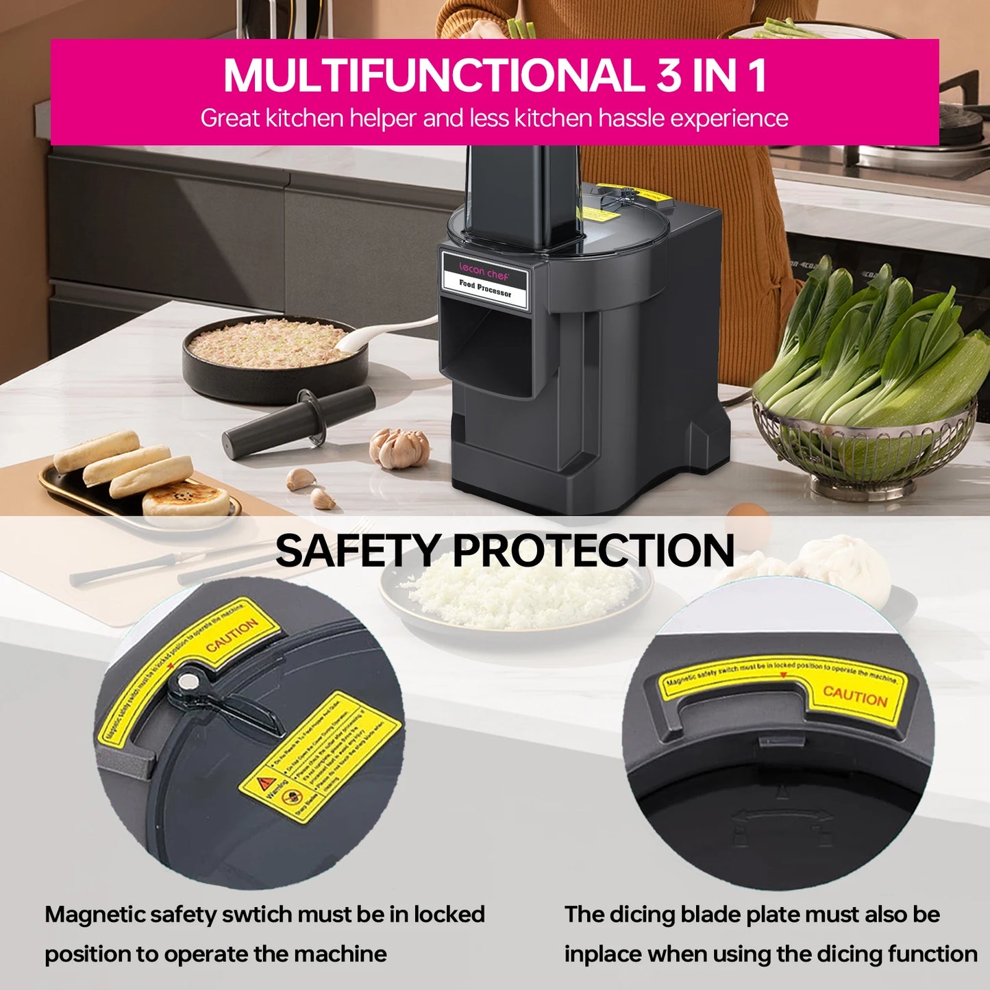 3 in 1 Electric Food Processor