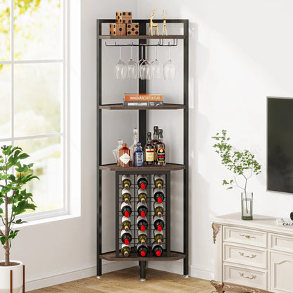 4 Tier Wine Rack Bar Cabinet