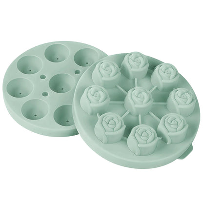 Silicone Flower-Shaped Ice Cube Tray