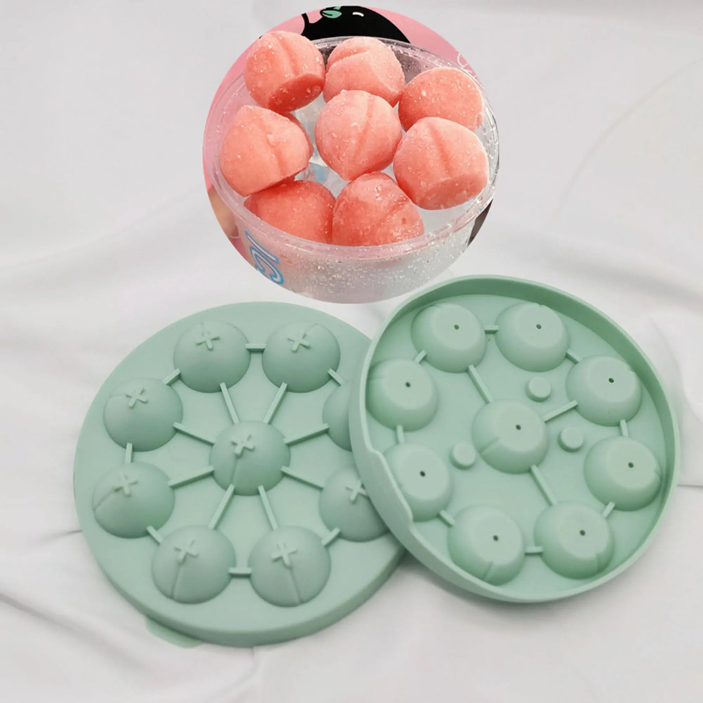 Silicone Flower-Shaped Ice Cube Tray