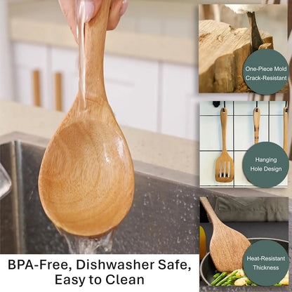 9 Pc Wooden Spoon Set