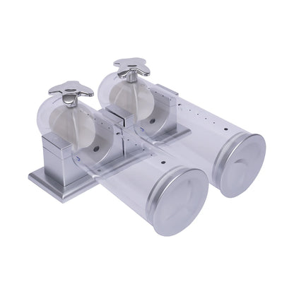 Cereal Dispenser 2Pcs Wall Mount Dry Food Container Storage For Nuts Coffee Beans Kitchen Storage Case Rice Grain Silver/Black