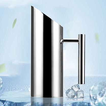 1/2L Water Pitcher Bar Ice Jar Container Kitchen Cold Wine Pitcher Stainless Steel Cold Water Kettle for Restaurant Cafe Mix Bar