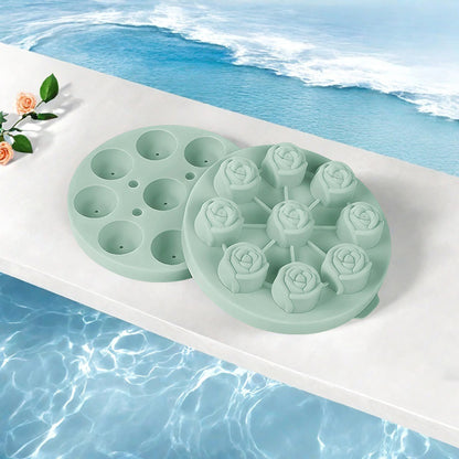 Silicone Flower-Shaped Ice Cube Tray