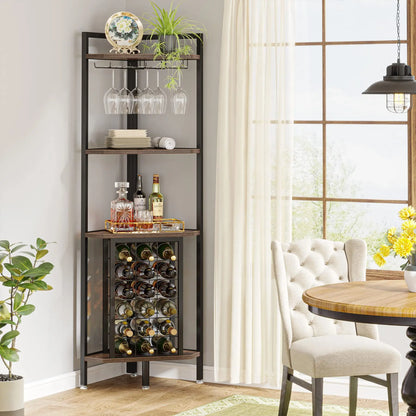 4 Tier Wine Rack Bar Cabinet