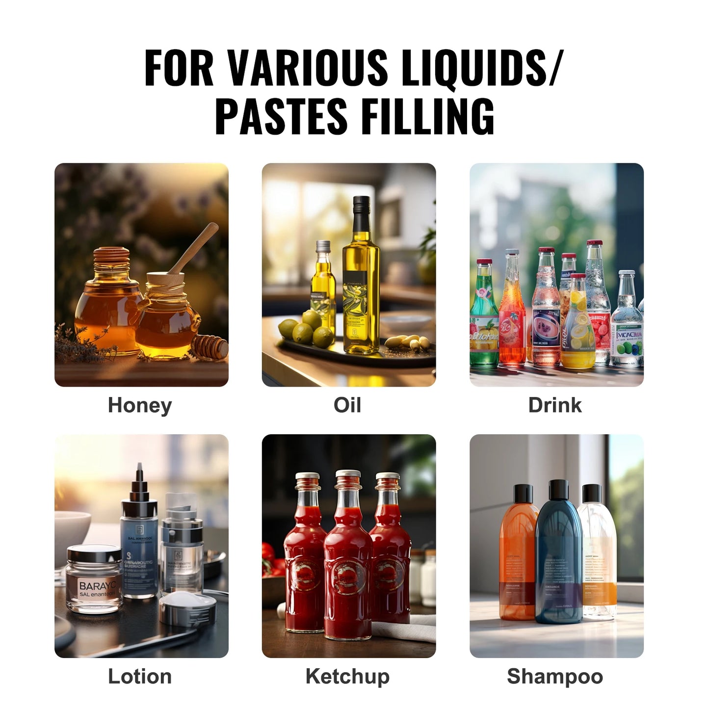 Manual Paste Liquid Filling Machine with Hopper