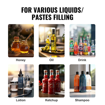 Manual Paste Liquid Filling Machine with Hopper