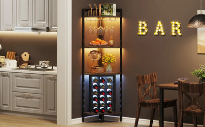4 Tier Wine Rack Bar Cabinet