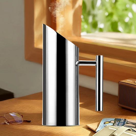 1/2L Water Pitcher Bar Ice Jar Container Kitchen Cold Wine Pitcher Stainless Steel Cold Water Kettle for Restaurant Cafe Mix Bar