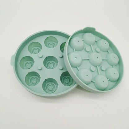 Silicone Flower-Shaped Ice Cube Tray