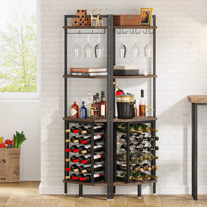 4 Tier Wine Rack Bar Cabinet