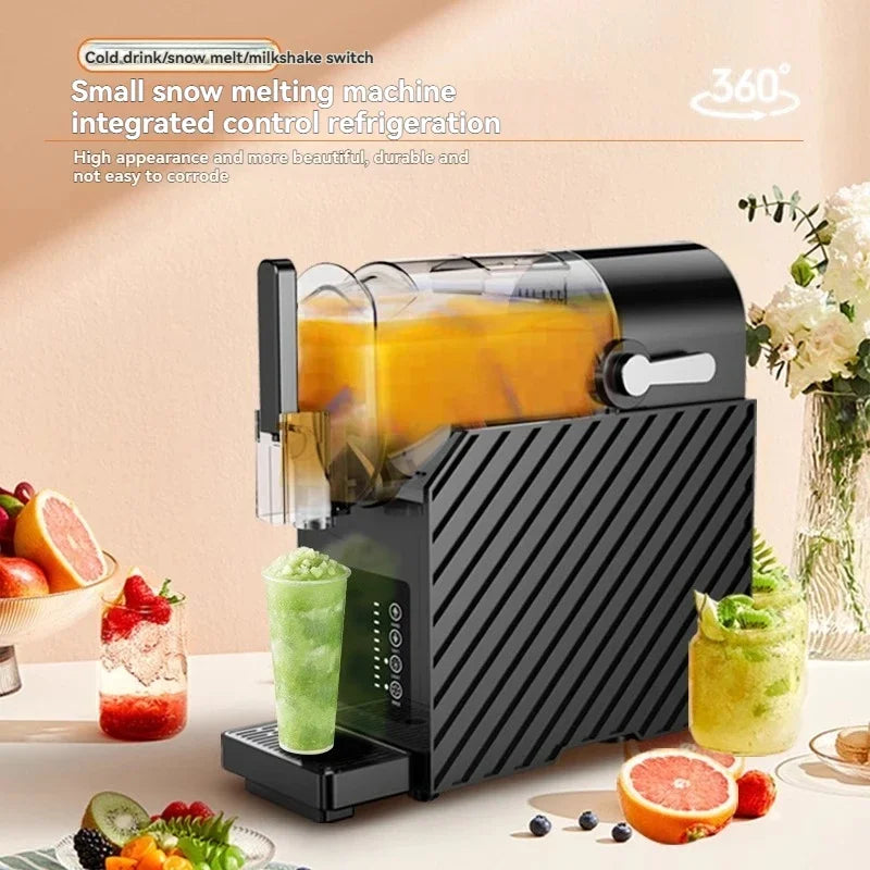 New Snow Melting Machine Fully Automatic Cold Drink Milkshake Slush Smoothie Machine One-button Automatic Cleaning