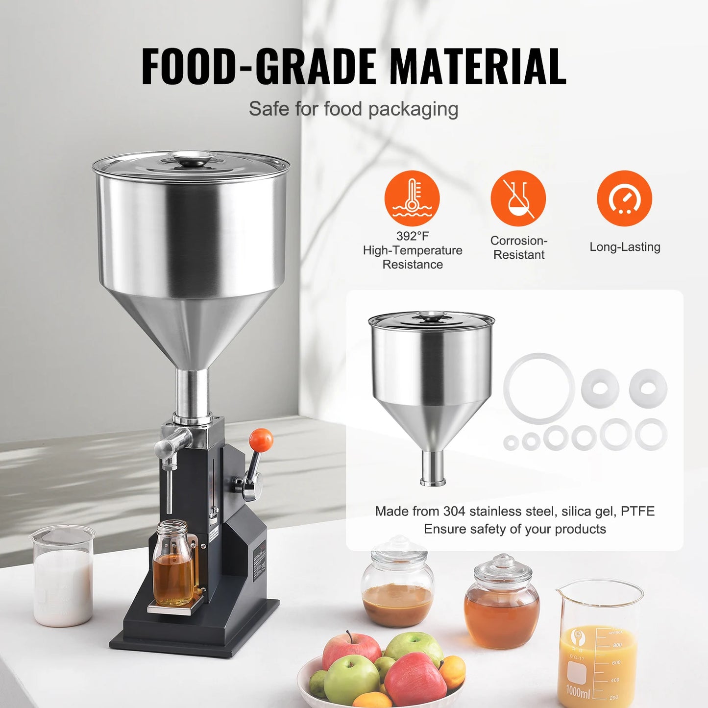 Manual Paste Liquid Filling Machine with Hopper