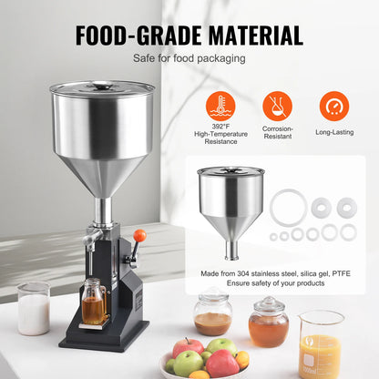 Manual Paste Liquid Filling Machine with Hopper