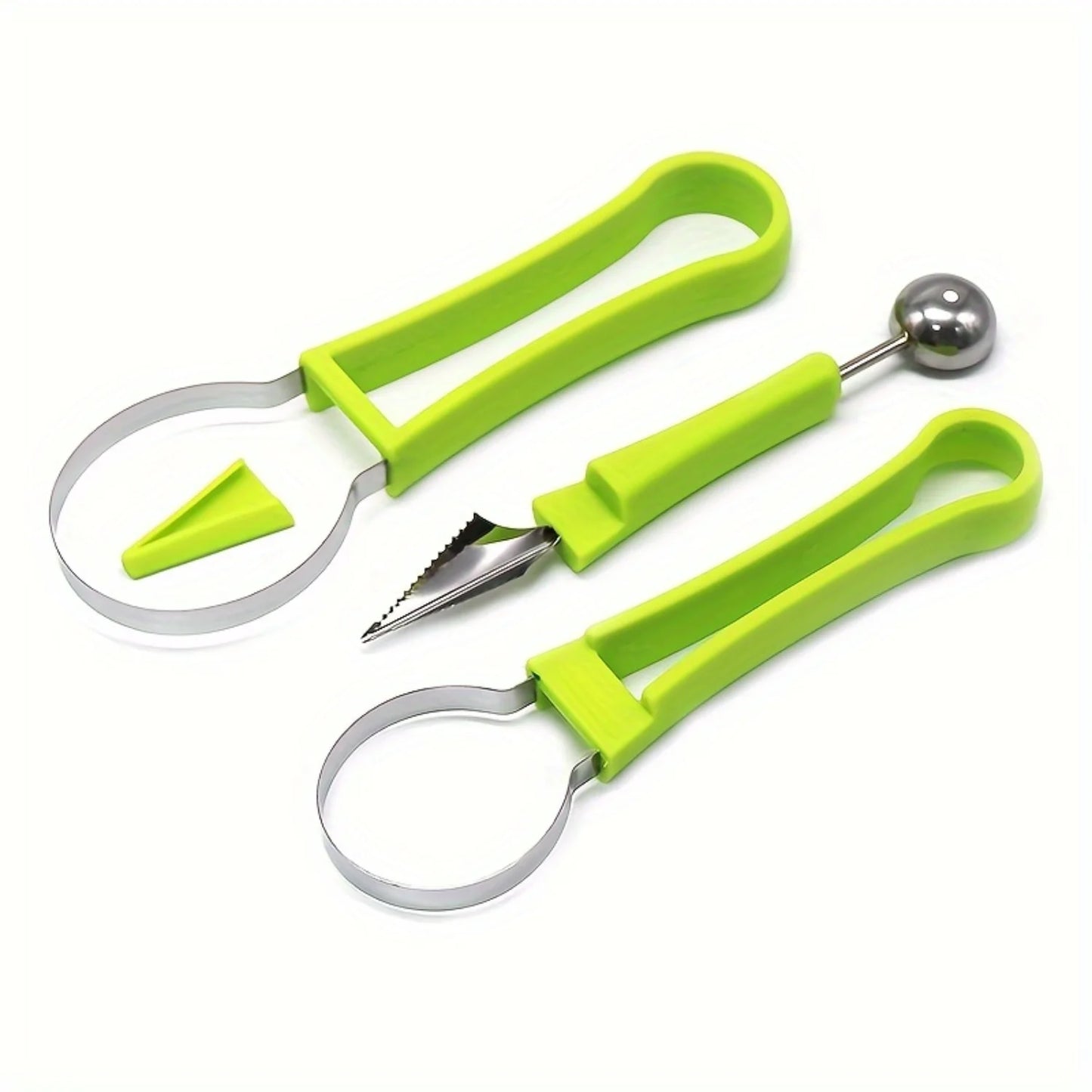 Stainless Steel Fruit Carving Set - Durable Masterpiece Maker with Scoop, Shaper & Peeler - Easy Clean Kitchen Gadget for Shapin