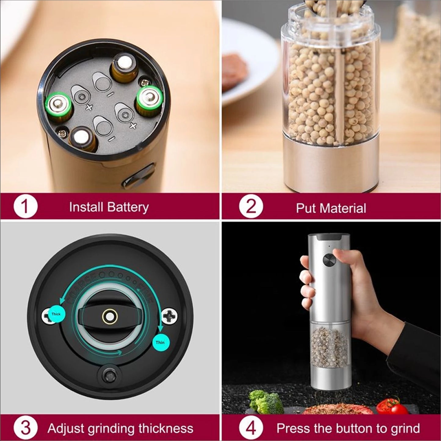 Electric Salt and Pepper Grinders