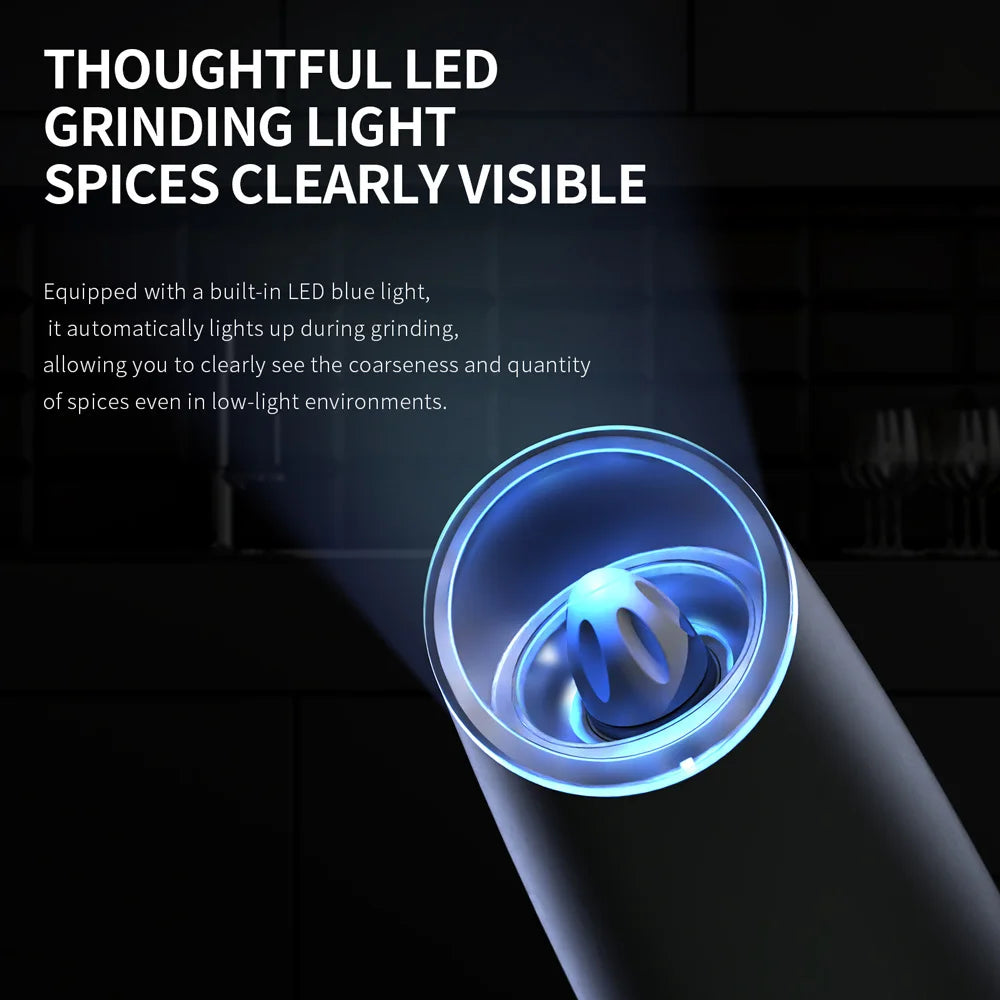2 pc Electric Salt & Pepper Grinder Set