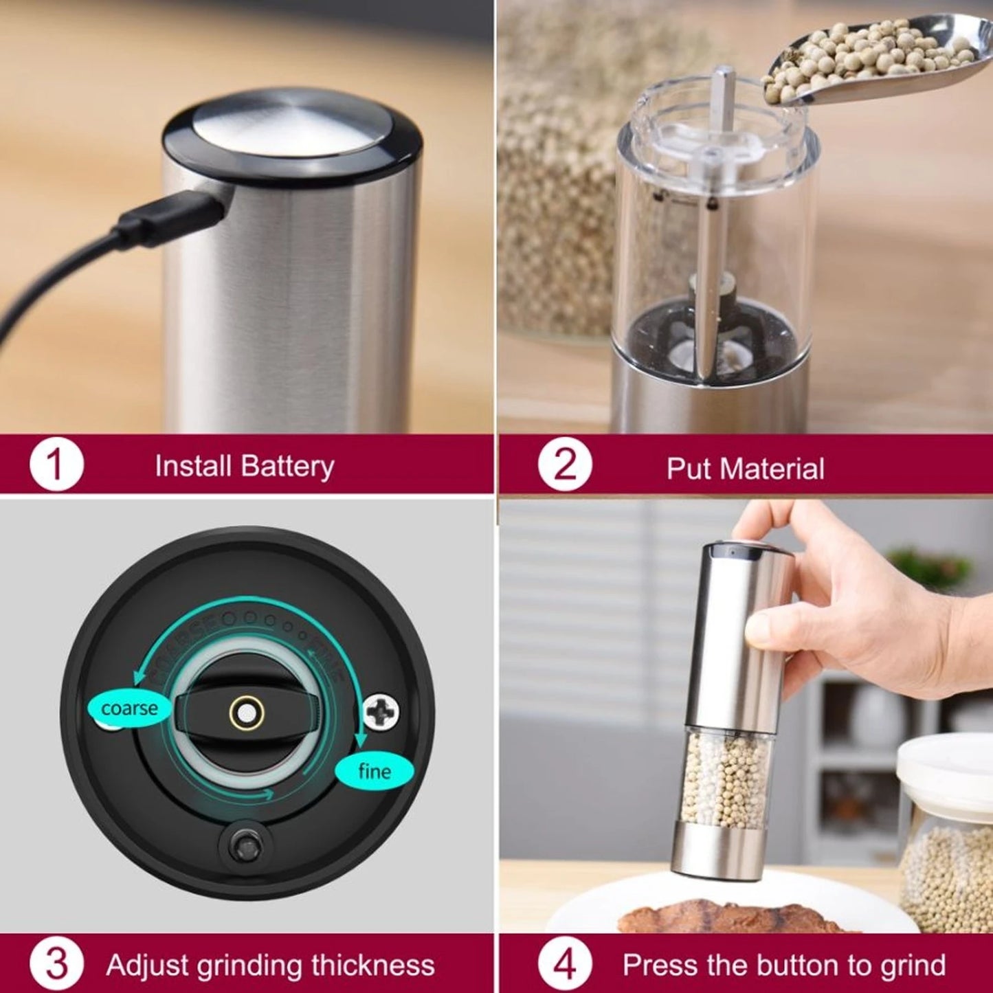 Electric Salt and Pepper Grinders